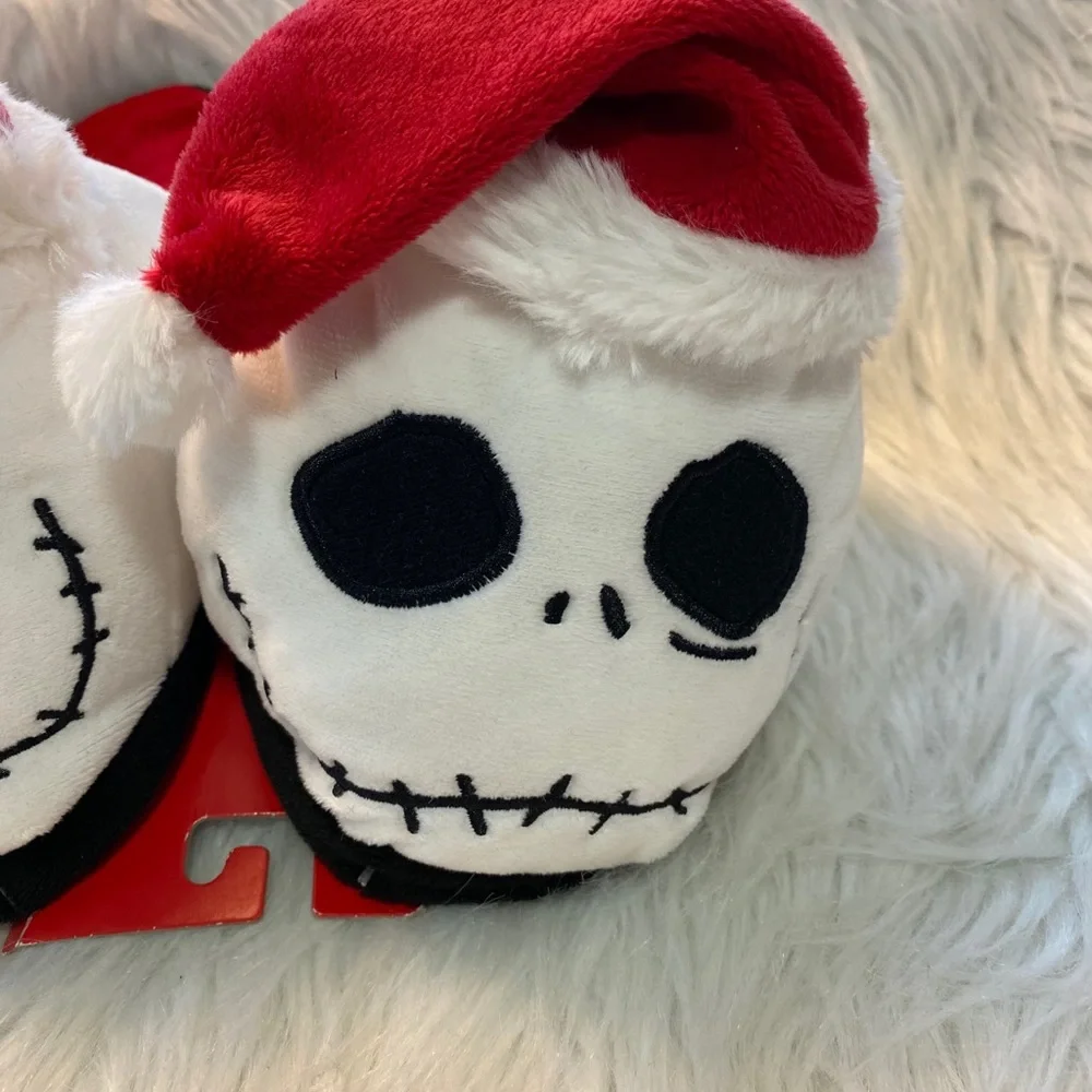 Kids XL Santa Jack Skellington Slippers